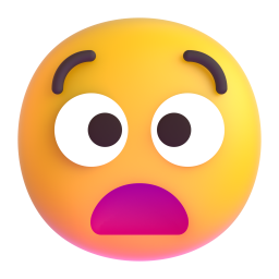 ANGUISHED FACE 3D Emoji - High Quality 3D Rendered Emoji