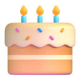 birthday cake 3d emoji