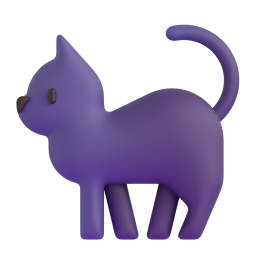 BLACK CAT 3D Emoji - High Quality 3D Rendered Emoji BLACK CAT 3D Emoji - High Quality 3D Rendered Emoji