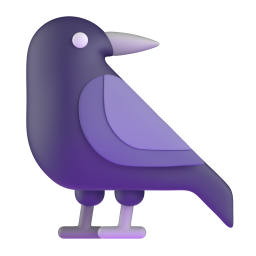 BLACK BIRD 3D Emoji - High Quality 3D Rendered Emoji BLACK BIRD 3D Emoji - High Quality 3D Rendered Emoji