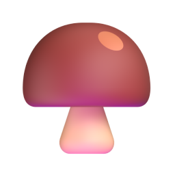 BROWN MUSHROOM 3D Emoji - High Quality 3D Rendered Emoji