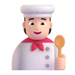 Cook: light skin tone