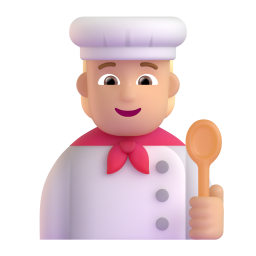 Cook: medium-light skin tone