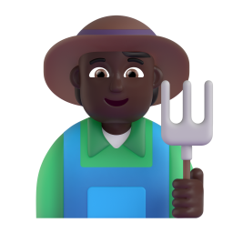 Farmer: dark skin tone
