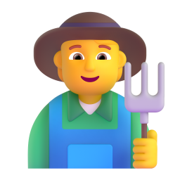 FARMER 3D Emoji - High Quality 3D Rendered Emoji FARMER 3D Emoji - High Quality 3D Rendered Emoji