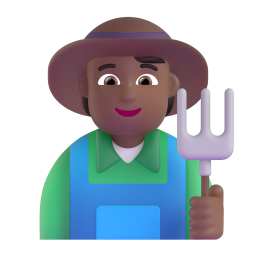 Farmer: medium-dark skin tone