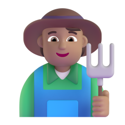 Farmer: medium skin tone