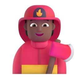 Firefighter: medium-dark skin tone