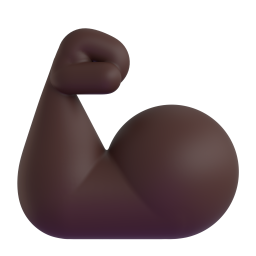 Flexed Biceps: dark skin tone