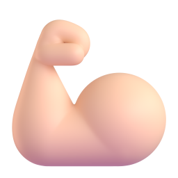 Flexed Biceps: light skin tone