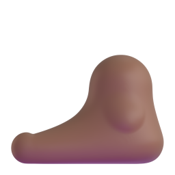 Foot: medium-dark skin tone