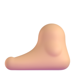 Foot: medium-light skin tone