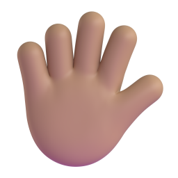 Hand With Fingers Splayed: medium skin tone
