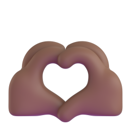 Heart Hands: medium-dark skin tone