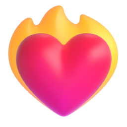 HEART ON FIRE 3D Emoji - High Quality 3D Rendered Emoji HEART ON FIRE 3D Emoji - High Quality 3D Rendered Emoji
