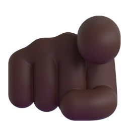 Index Pointing At The Viewer: dark skin tone