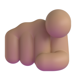 Index Pointing At The Viewer: medium skin tone