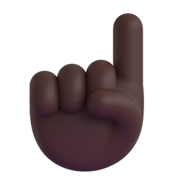 White Up Pointing Index: dark skin tone