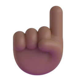 White Up Pointing Index: medium-dark skin tone