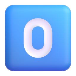 KEYCAP 0 3D Emoji - High Quality 3D Rendered Emoji KEYCAP 0 3D Emoji - High Quality 3D Rendered Emoji