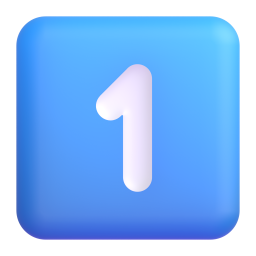 KEYCAP 1 3D Emoji - High Quality 3D Rendered Emoji KEYCAP 1 3D Emoji - High Quality 3D Rendered Emoji