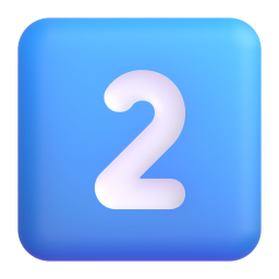 KEYCAP 2 3D Emoji - High Quality 3D Rendered Emoji KEYCAP 2 3D Emoji - High Quality 3D Rendered Emoji