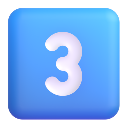 KEYCAP 3 3D Emoji - High Quality 3D Rendered Emoji KEYCAP 3 3D Emoji - High Quality 3D Rendered Emoji