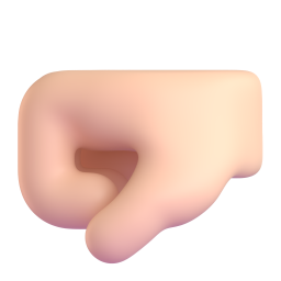 Left-Facing Fist: light skin tone