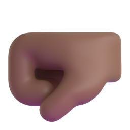 Left-Facing Fist: medium-dark skin tone