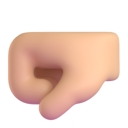 Left-Facing Fist: medium-light skin tone