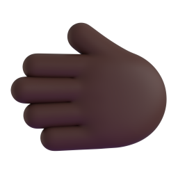 Leftwards Hand: dark skin tone