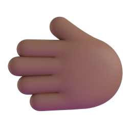 Leftwards Hand: medium-dark skin tone
