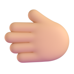 Leftwards Hand: medium-light skin tone