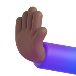 Leftwards Pushing Hand: medium-dark skin tone