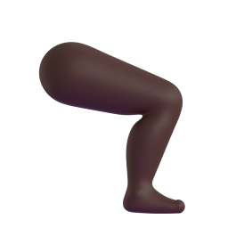Leg: dark skin tone