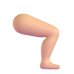 Leg: medium-light skin tone