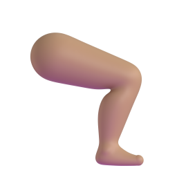 Leg: medium skin tone