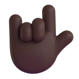 I Love You Hand Sign: dark skin tone