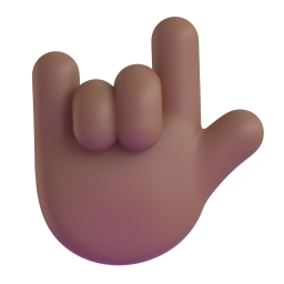 I Love You Hand Sign: medium-dark skin tone