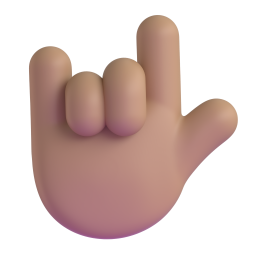 I Love You Hand Sign: medium skin tone
