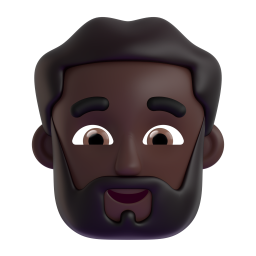 Man: Beard: dark skin tone