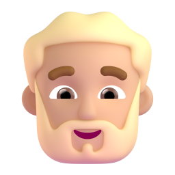Man: Beard: medium-light skin tone