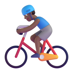 Man Biking: medium-dark skin tone