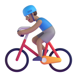 Man Biking: medium skin tone