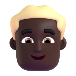 Man: Blond Hair: dark skin tone