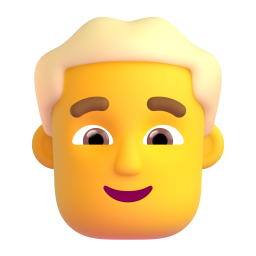 MAN: BLOND HAIR 3D Emoji - High Quality 3D Rendered Emoji MAN: BLOND HAIR 3D Emoji - High Quality 3D Rendered Emoji