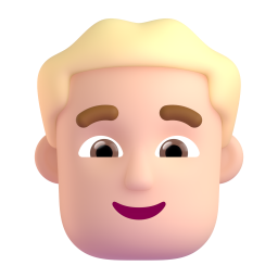 Man: Blond Hair: light skin tone