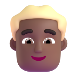 Man: Blond Hair: medium-dark skin tone