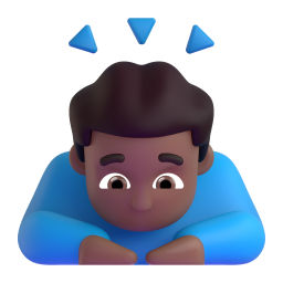 Man Bowing: medium-dark skin tone