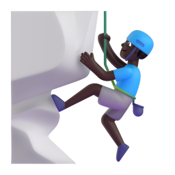 Man Climbing: dark skin tone